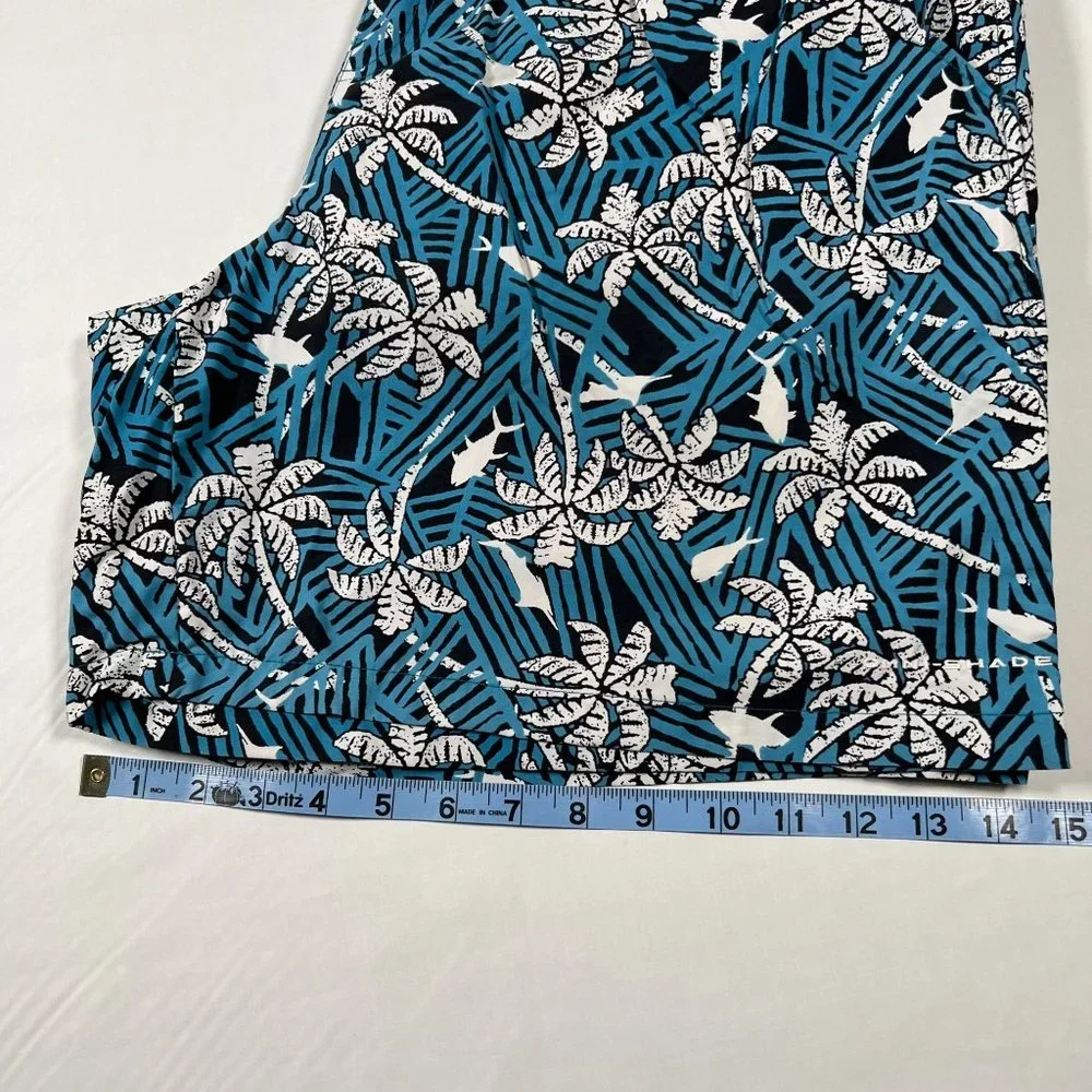 Columbia PFG Mens XL Swim‎ Trunks Board Shorts Palm Tree Fish Tropical Print
